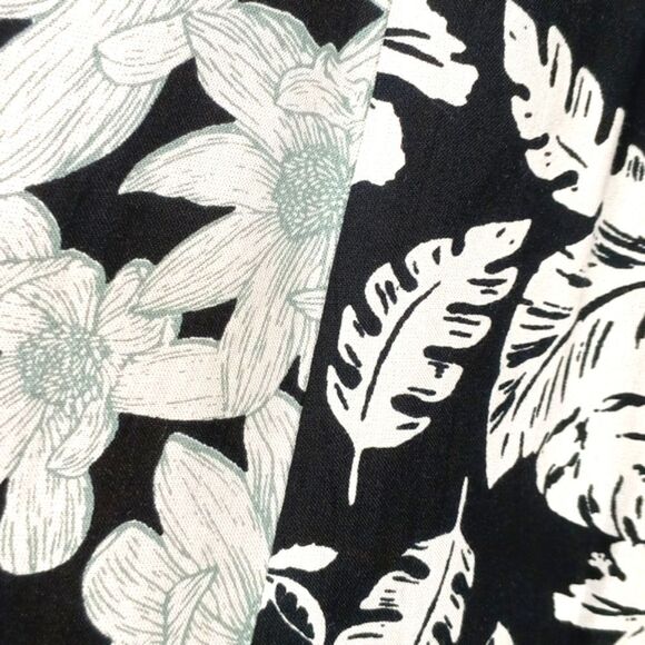 Intro Women's. Black & White Maxi A-Line floral skirt beaded tassels sz 12 boho - Picture 7 of 10